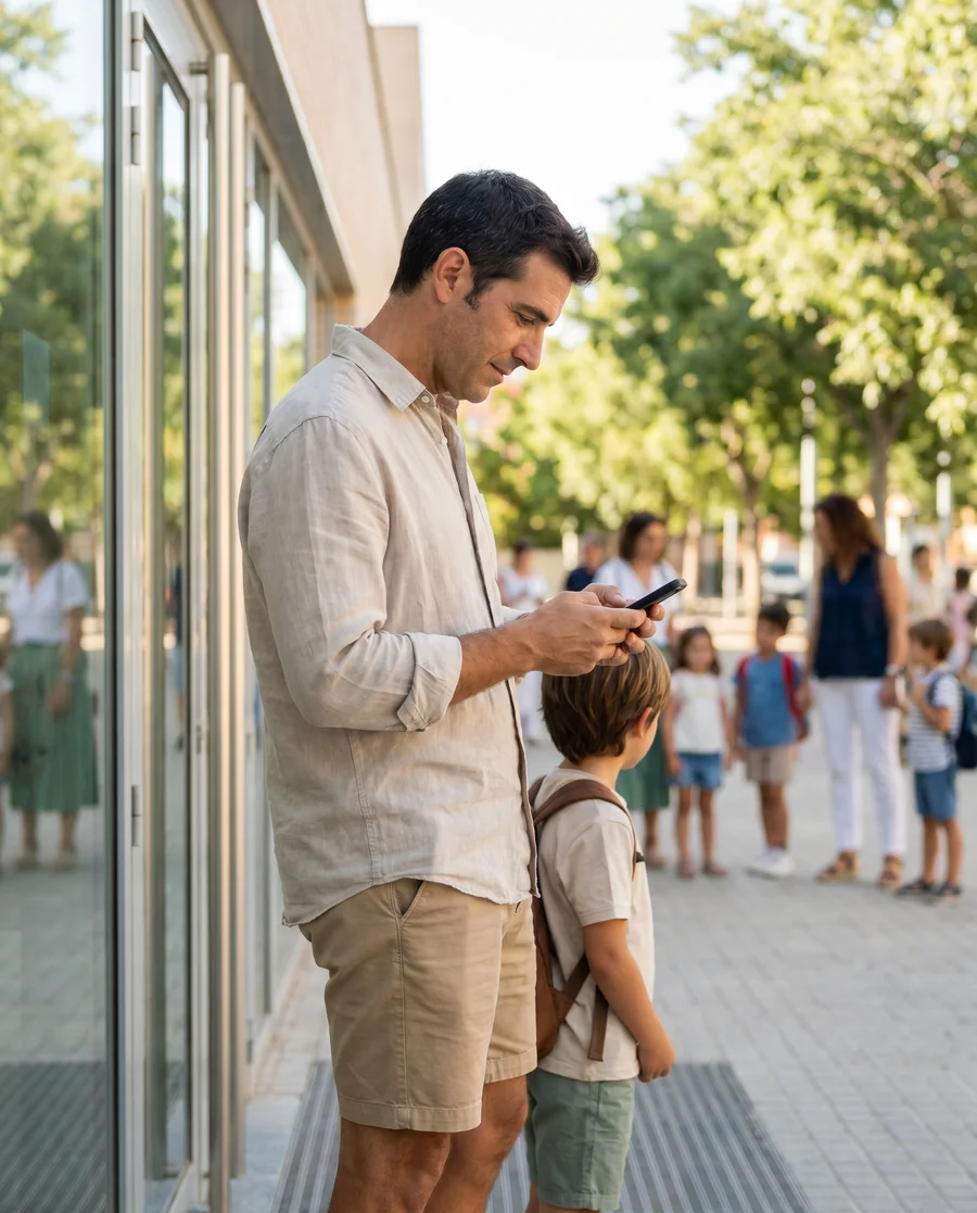 Avisos que llegan al móvil de cada familia
